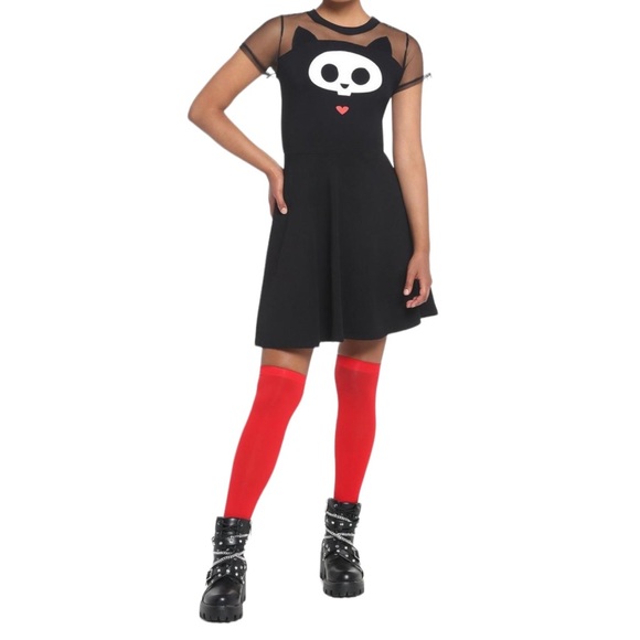 Skelanimals Skater Dress Kit Black XL NWT Cute Hot Topic - Picture 3 of 9